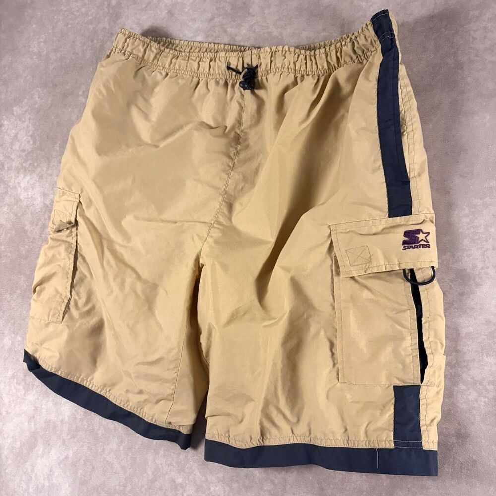 vintage y2k starter cargo swimming trunks